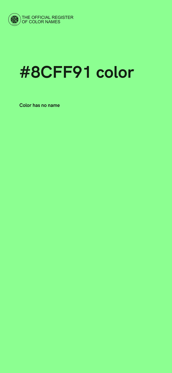#8CFF91 color image
