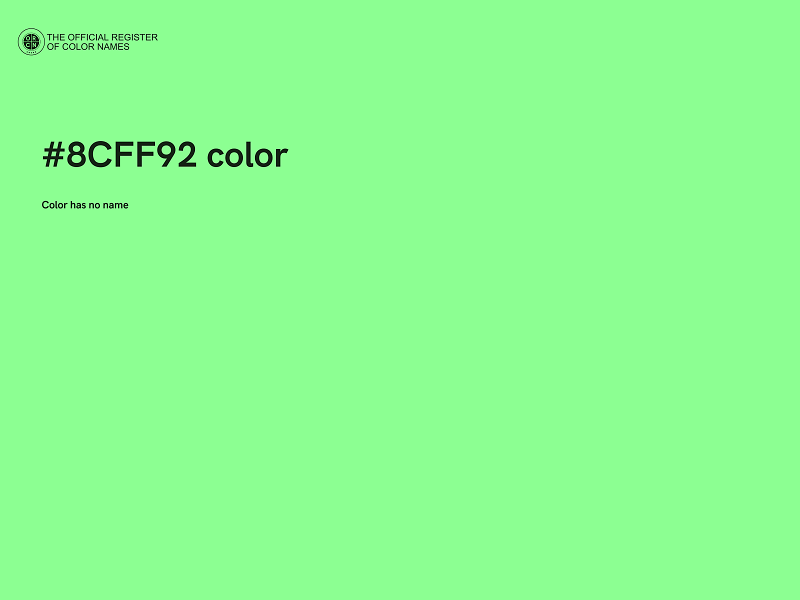 #8CFF92 color image