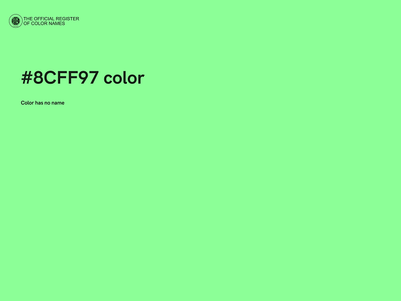 #8CFF97 color image