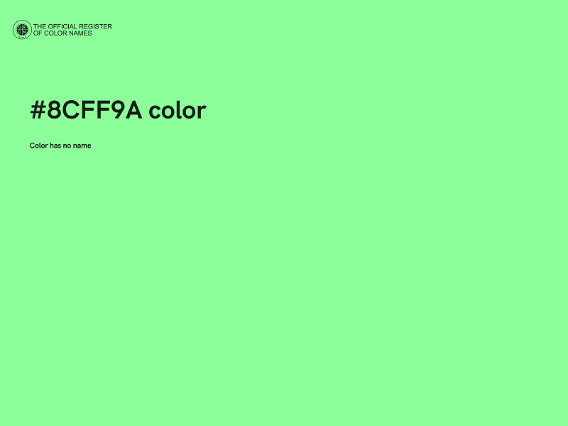 #8CFF9A color image