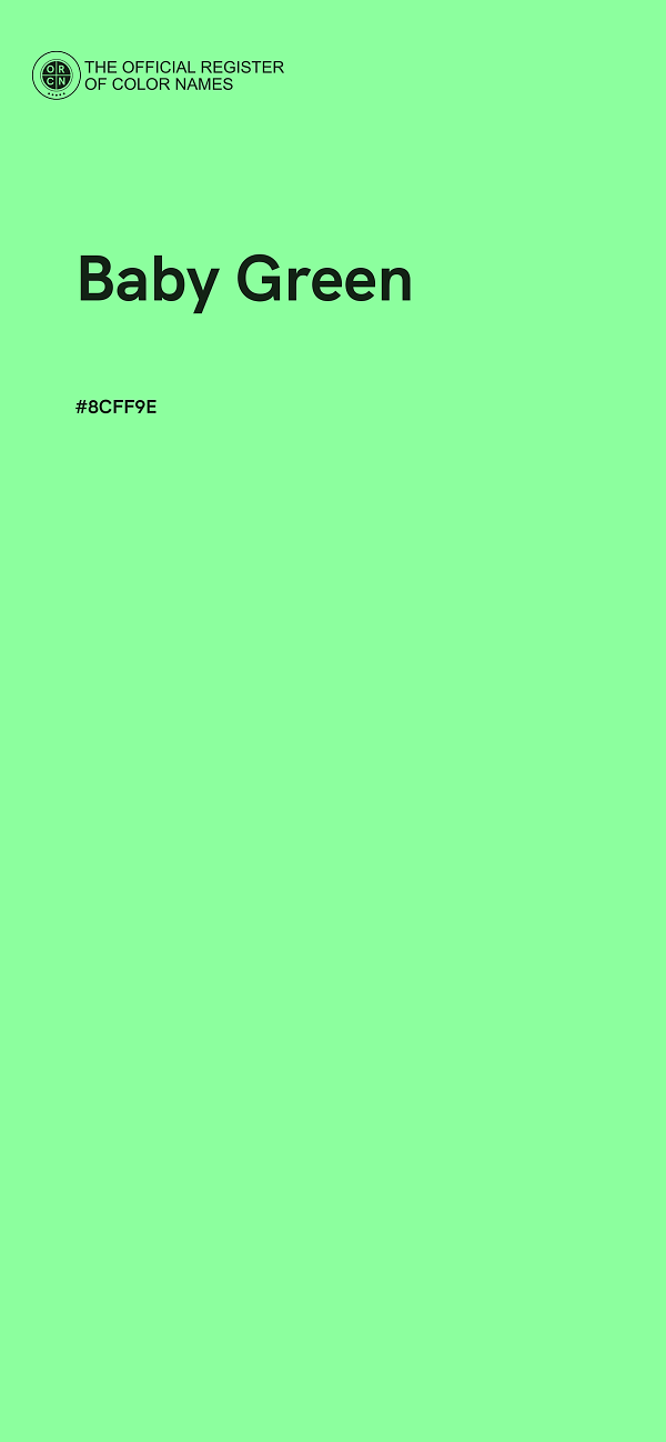 #8CFF9E - Baby Green color image