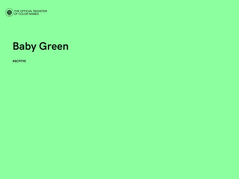 #8CFF9E - Baby Green color image