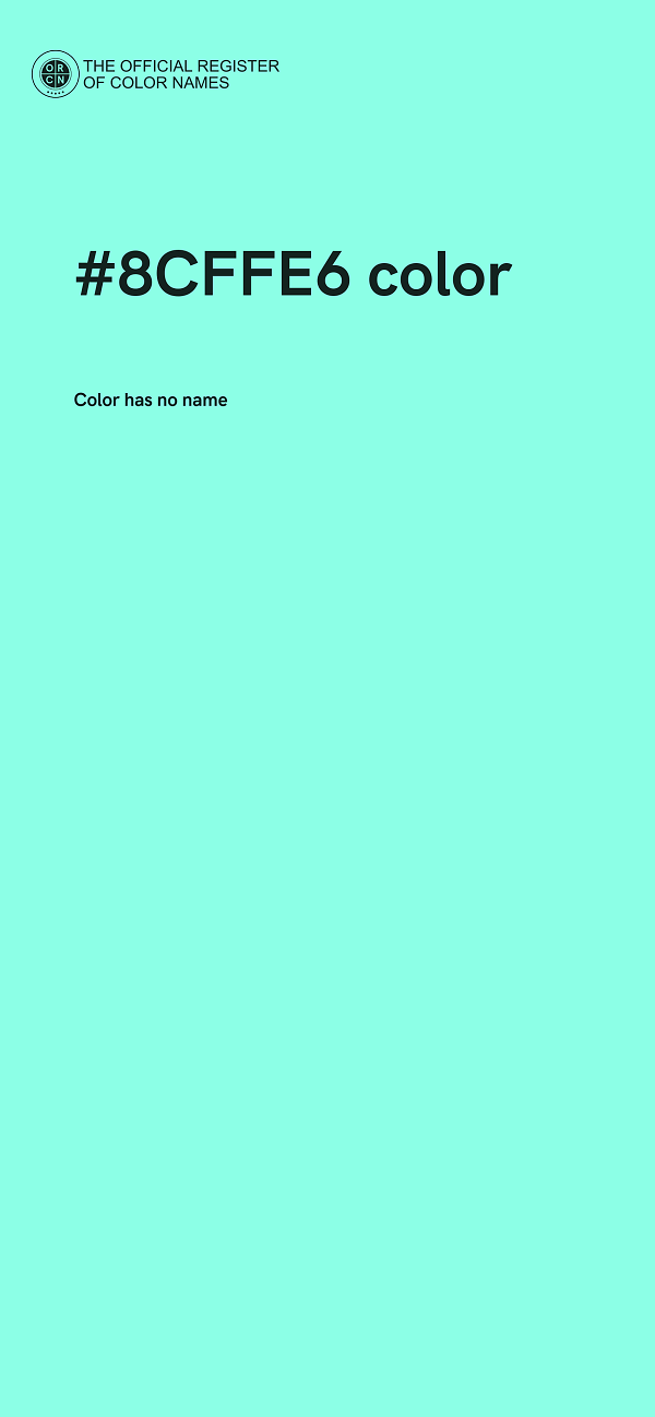 #8CFFE6 color image