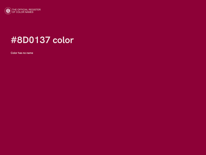 #8D0137 color image
