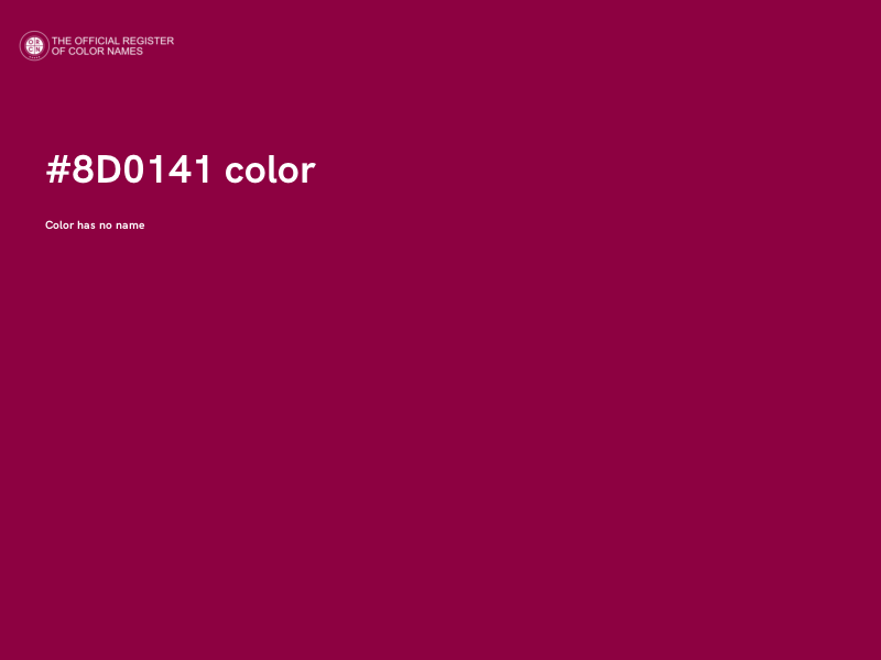 #8D0141 color image