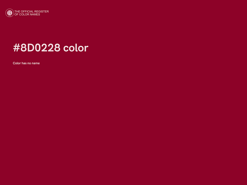 #8D0228 color image