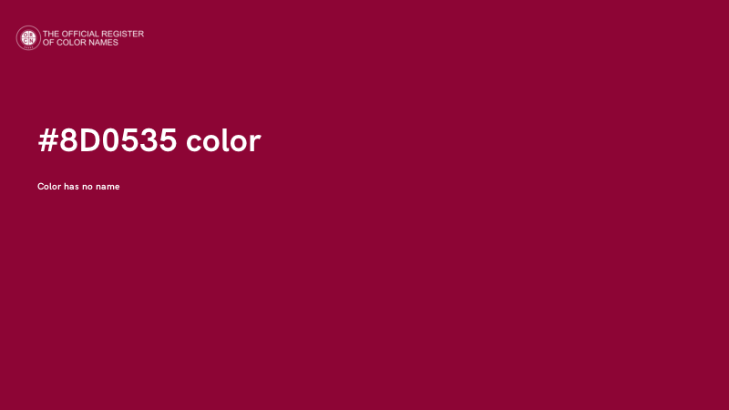 #8D0535 color image