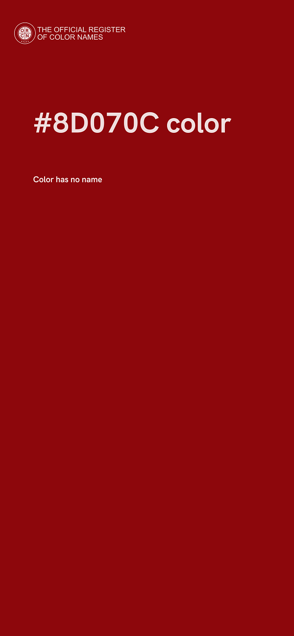#8D070C color image