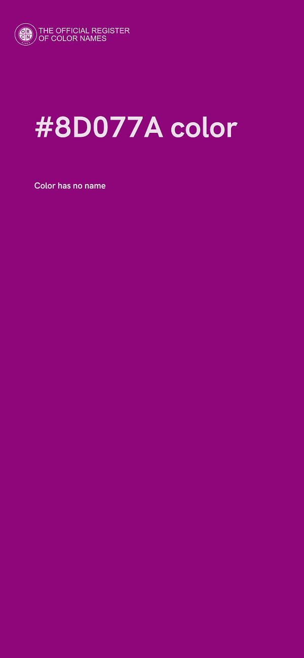 #8D077A color image