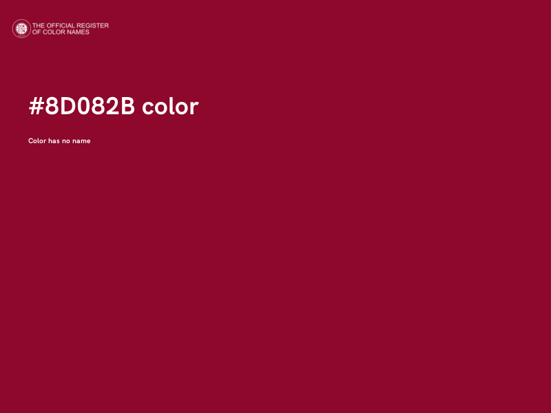 #8D082B color image