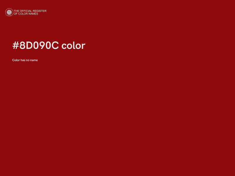#8D090C color image