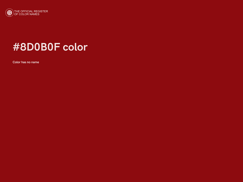 #8D0B0F color image