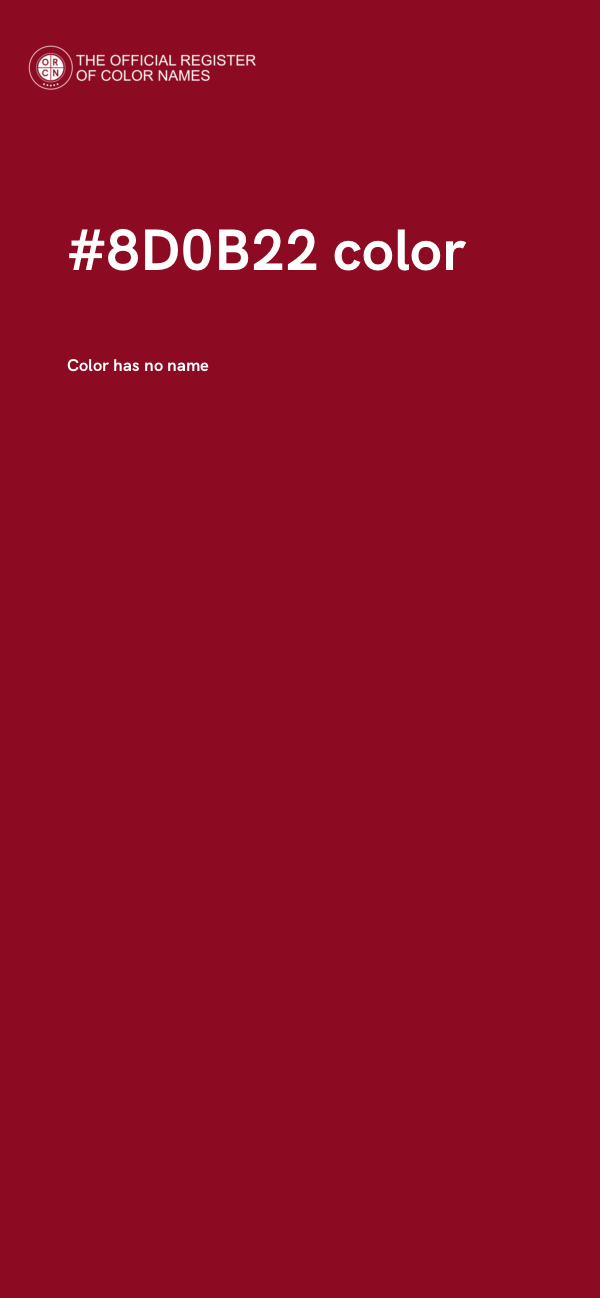 #8D0B22 color image