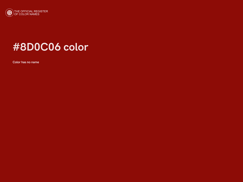 #8D0C06 color image