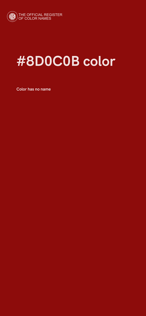 #8D0C0B color image