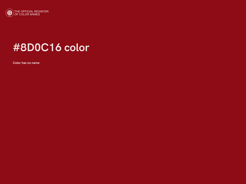 #8D0C16 color image