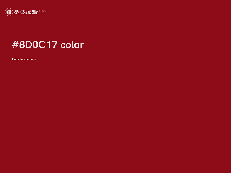 #8D0C17 color image