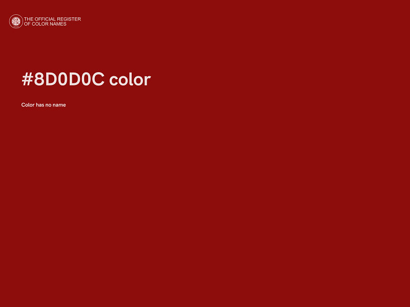 #8D0D0C color image