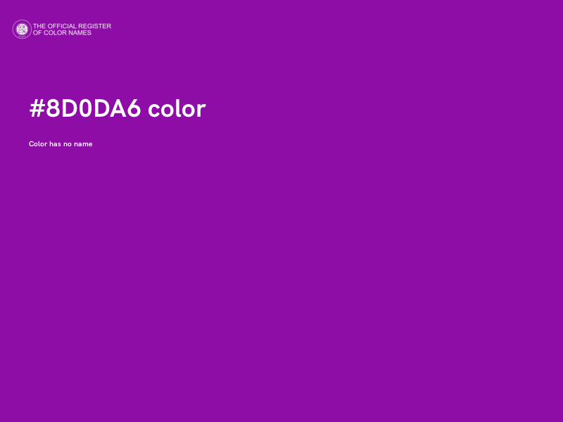 #8D0DA6 color image