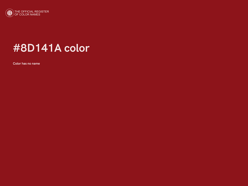 #8D141A color image