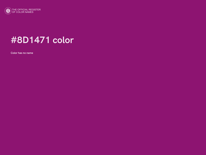 #8D1471 color image