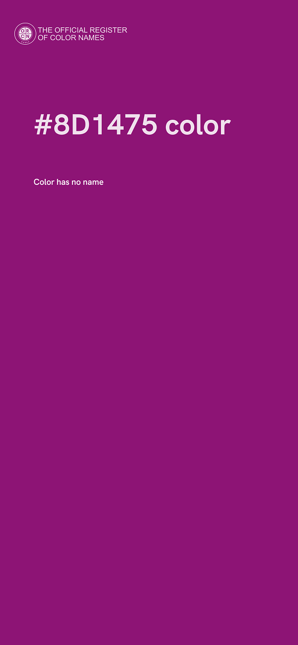 #8D1475 color image