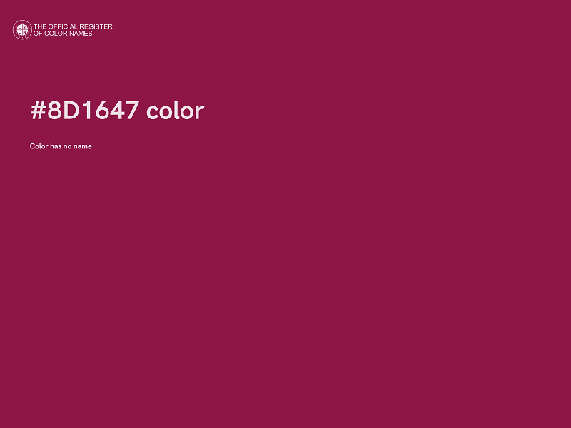 #8D1647 color image