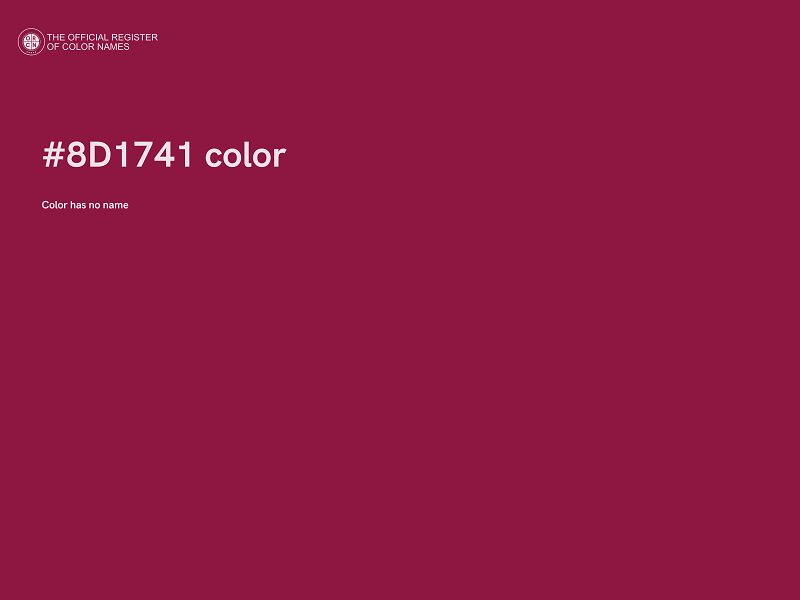 #8D1741 color image