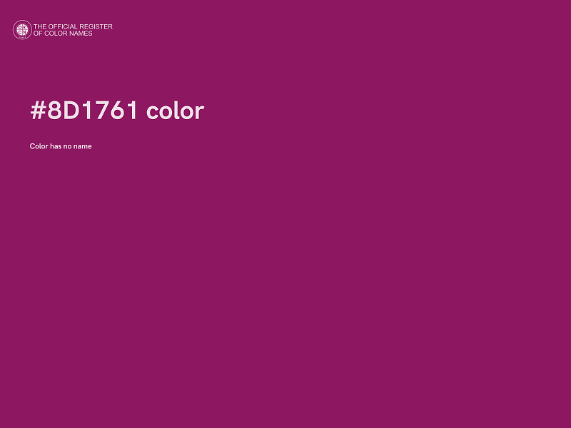 #8D1761 color image