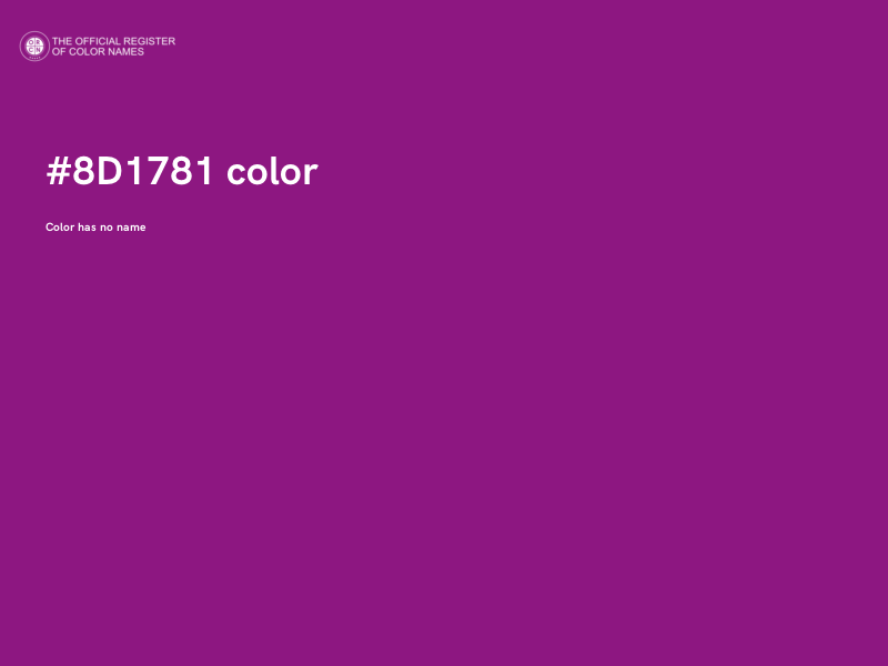 #8D1781 color image