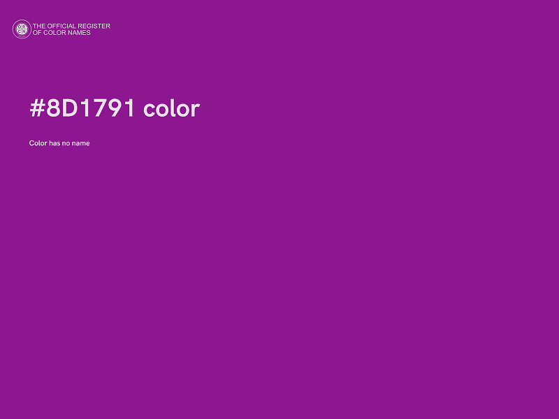 #8D1791 color image