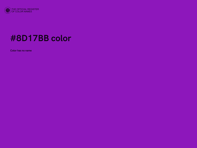 #8D17BB color image