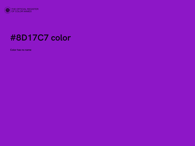 #8D17C7 color image