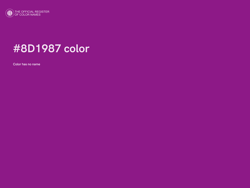 #8D1987 color image