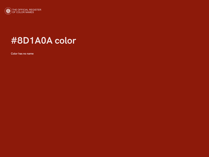 #8D1A0A color image