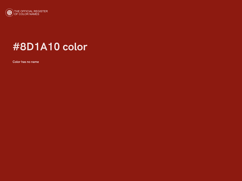 #8D1A10 color image