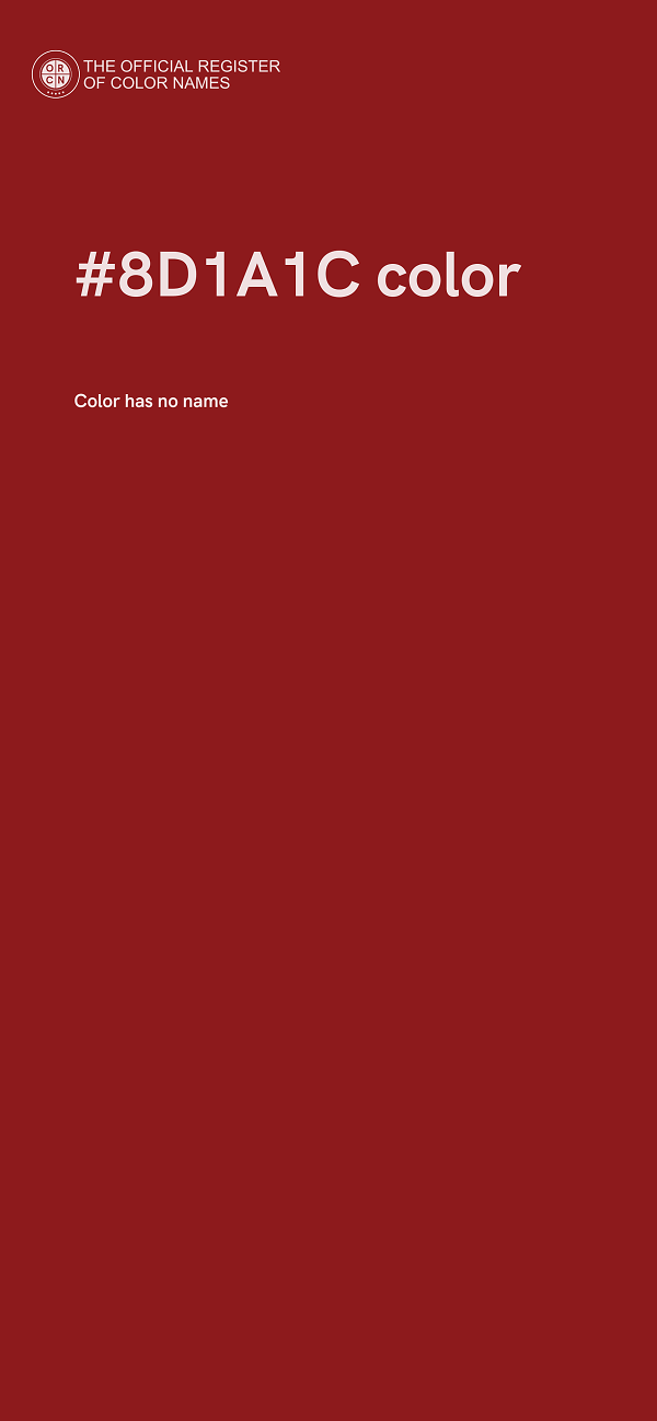 #8D1A1C color image