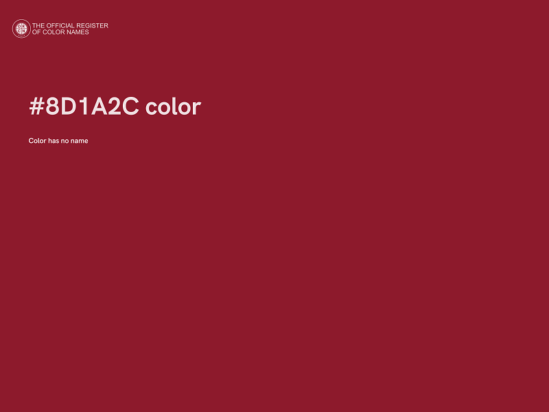 #8D1A2C color image