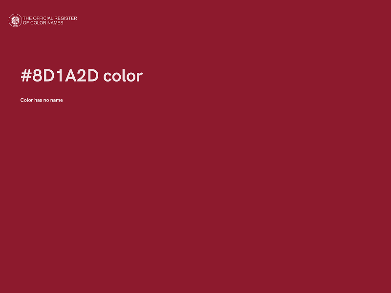 #8D1A2D color image
