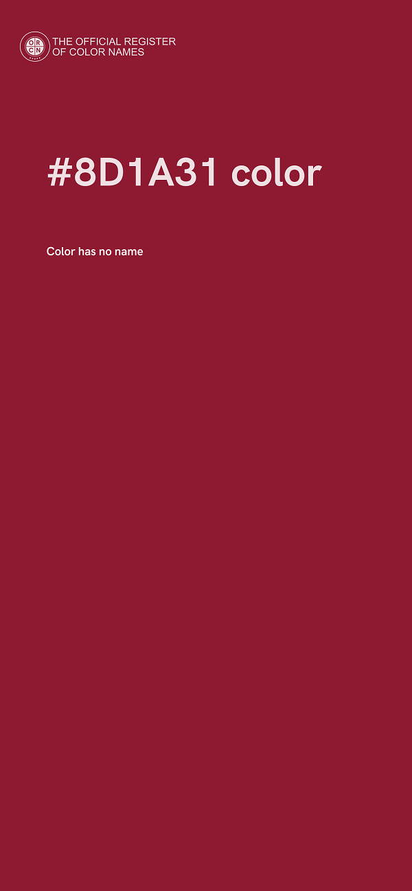 #8D1A31 color image