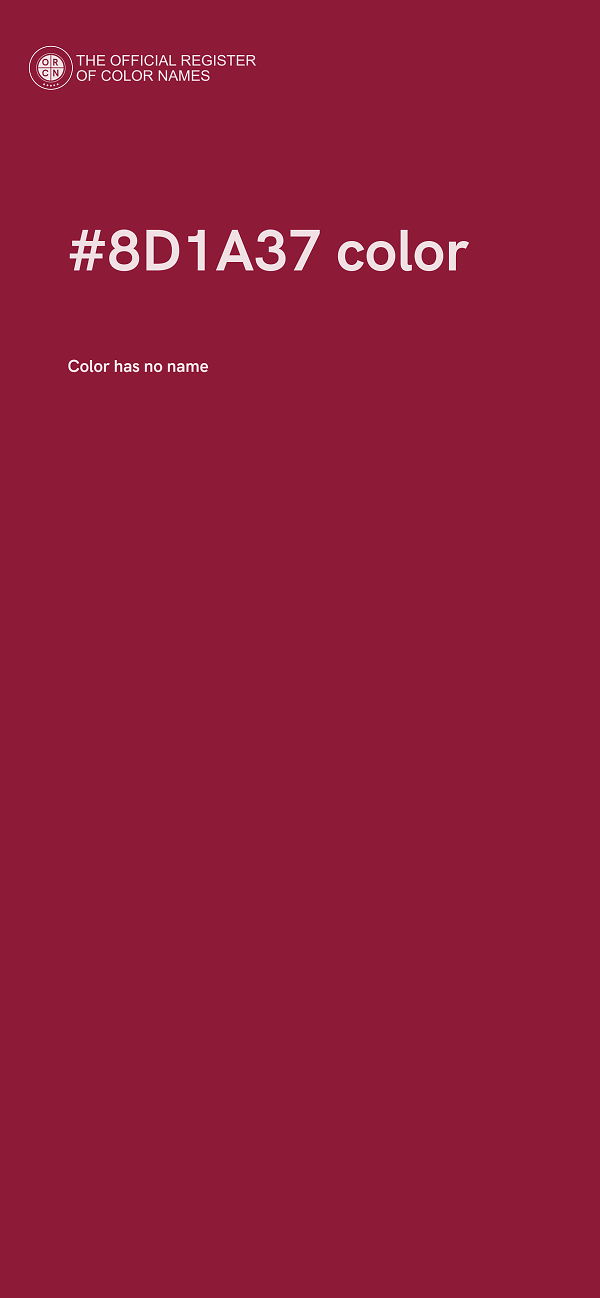 #8D1A37 color image