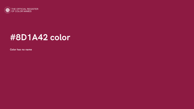 #8D1A42 color image