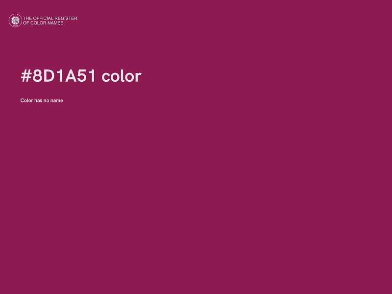 #8D1A51 color image