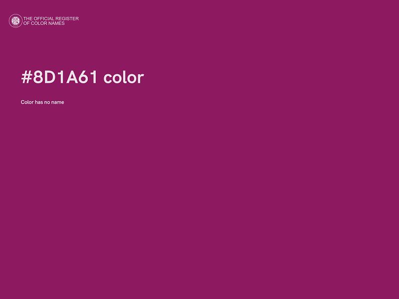 #8D1A61 color image