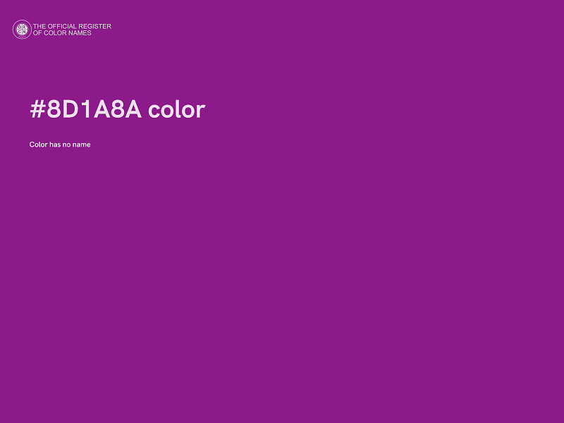 #8D1A8A color image