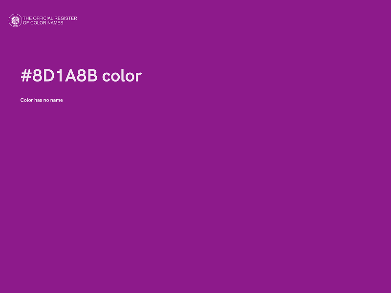 #8D1A8B color image