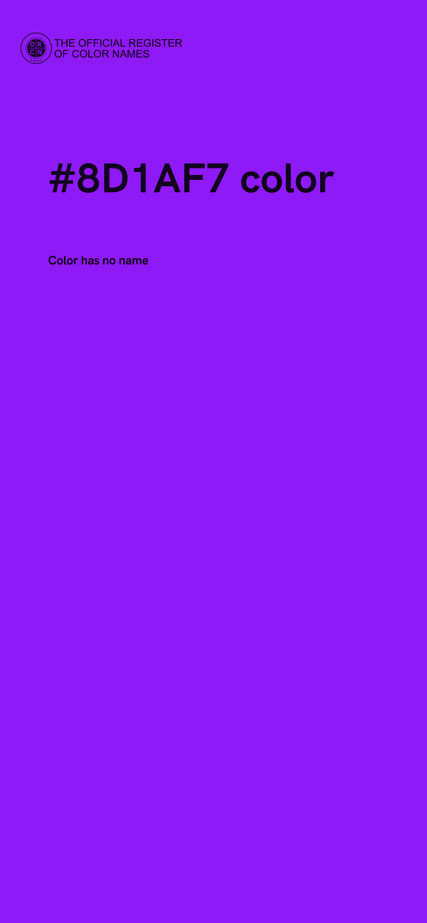 #8D1AF7 color image