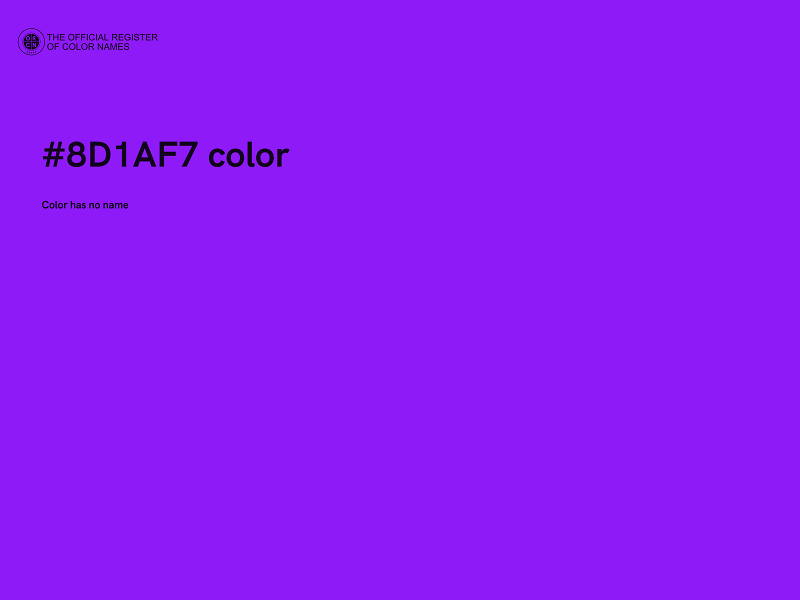#8D1AF7 color image