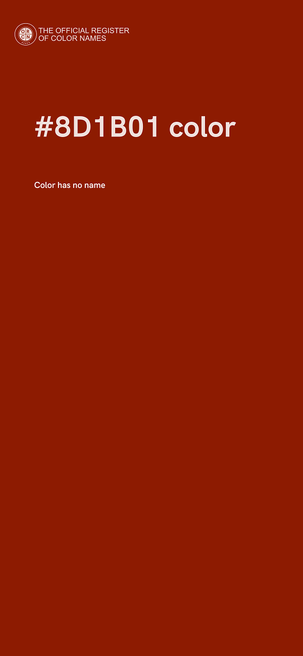 #8D1B01 color image