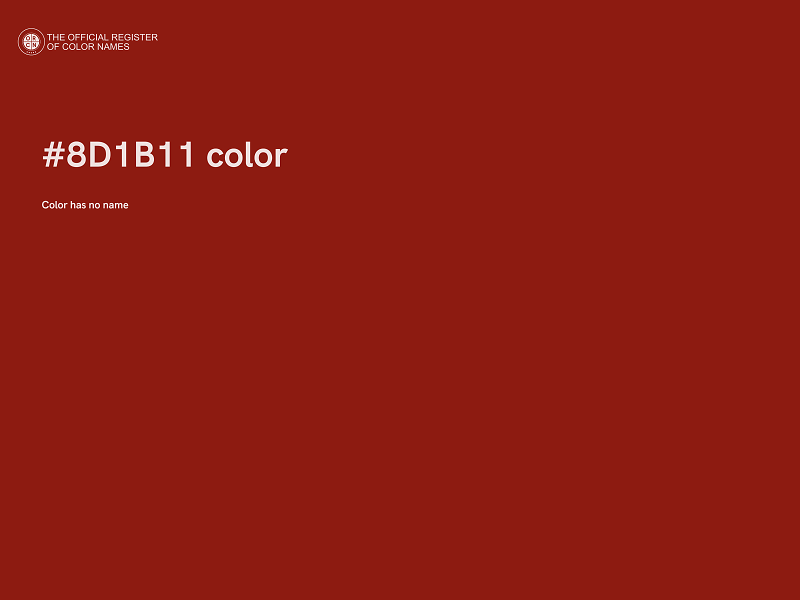 #8D1B11 color image